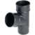 FloPlast Cast Iron Effect 68mm Round Downpipe 67.5 Branch