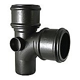 FloPlast Cast Iron Effect Soil Pipe 92.5 Double Socket Branch WITH Side Bosses