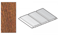 10mm FloPlast Golden Oak Hollow Soffit Boards