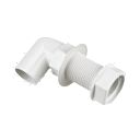 21.5mm FloPlast White Overflow Pipe Bent Tank Connector