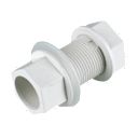 21.5mm FloPlast White Overflow Pipe Straight Tank Connector