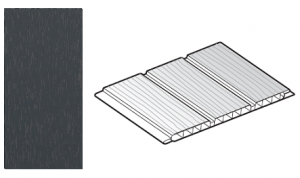 300mm FloPlast Anthracite Grey Hollow Soffit Board - 5m length