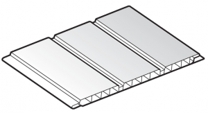 300mm FloPlast White Hollow Soffit Board - 5m length