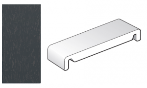 404mm Anthracite Grey Replacement Fascia Board - Double Ended - 1m length