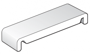 404mm White Replacement Fascia Board - Double Ended - 1.25m length
