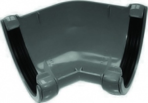 FloPlast Anthracite Grey Guttering Half Round 135 Corner