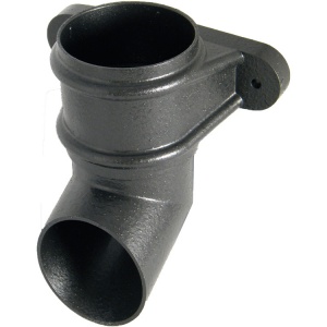 FloPlast Cast Iron Effect 68mm Round Downpipe Shoe with fixing lugs