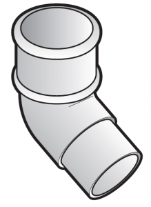 FloPlast 50mm Mini Downpipe (MiniFlo) 112.5° Offset Bend