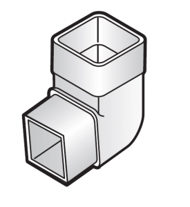 Polypipe Rainwater 65mm X 92.5deg Square Offset Bend RS232B Black