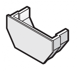 114mm Square Gutter Internal Stop End