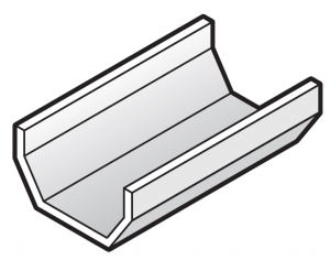 114mm Square Gutter 2M length