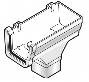 FloPlast Niagara Ogee Gutter Stopend Outlet - Right Hand