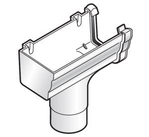 FloPlast Niagara Ogee 80mm Downpipe Stopend Outlet - Left Hand