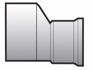 FloPlast 160mm x 110mm Underground Drainage Level Invert Socket/Spigot