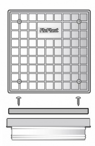 FloPlast 340mm Sealed Screw Down Cover and Frame (for MAC)