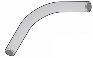 FloPlast 87.5° 110mm Long Radius Underground Bend - Plain End