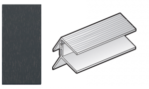 FloPlast Anthracite Grey Cladding External Corner - 2 part - 5m length
