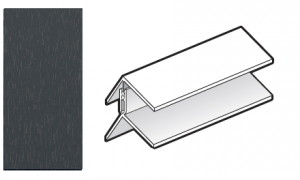FloPlast Anthracite Grey Cladding Internal Corner - 2 part - 5m length