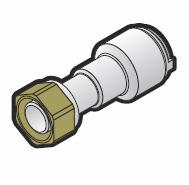 FloPlast Flo-Fit 22mm x 3/4'' PE-X Barrier Pipe Tap Connector