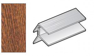 FloPlast Golden Oak Cladding External Corner - 2 part - 5m length