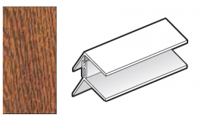 FloPlast Golden Oak Cladding Internal Corner - 2 part - 5m length