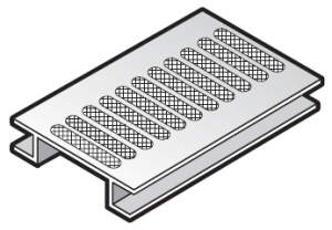 FloPlast Soffit Ventilator with Mesh - 5Mtr