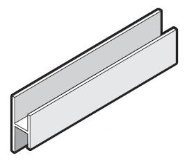 FloPlast White H Trim / Soffit Joint Trim - 5m length