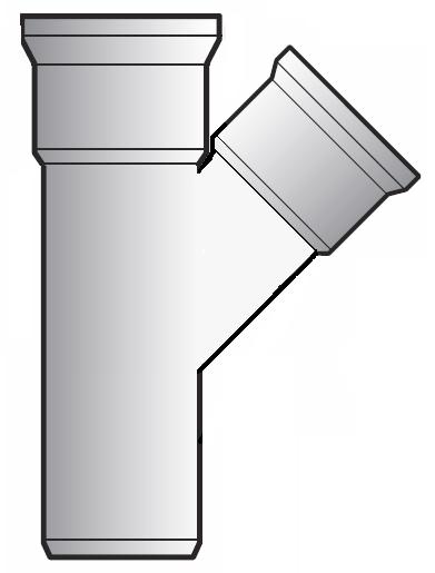 Underground Drainage 160mm Double Socket 45° Junction Branch