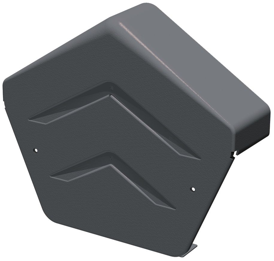 Manthorpe SmartVerge Dry Verge Angled Ridge End Cap Grey