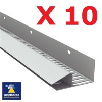 10 x Manthorpe Continuous Soffit Vents - 2.44m White