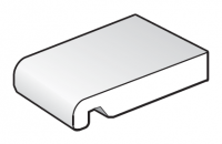 150mm White Bullnose Replacement Fascia Board - 5m length