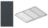 300mm FloPlast Anthracite Grey Hollow Soffit Board - 2.5m length