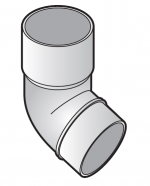80mm Round Downpipe 112.5 Degree Offset Bend