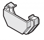 114mm Square Gutter External Stop End