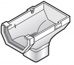 114mm Square Gutter Stop End Outlet