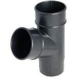 FloPlast Cast Iron Effect 68mm Round Downpipe 67.5° Branch