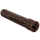 Brown Rawl Plugs for 4mm - 6mm screws (No.8 - No.12) - box of 100