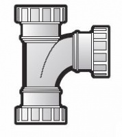 Compression Waste Pipe Tee Junction - 40mm