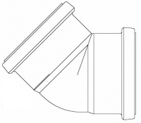 FloPlast 45° 110mm Underground Drainage Bend - Double Socket