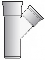 FloPlast 45° 110mm Underground Drainage Y Junction - Double Socket