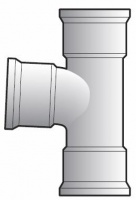 FloPlast 87.5 110mm Underground Drainage T Junction - Triple Socket