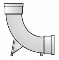 FloPlast 87.5 110mm Underground Rest Bend - Double Socket