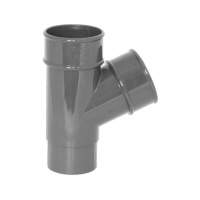 Floplast Anthracite Grey Round Downpipe 112.5  Branch