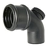 FloPlast Cast Iron Effect Soil Pipe 92.5 Access Bend - Single Socket