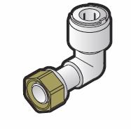 FloPlast Flo-Fit 15mm x 1/2'' PE-X Barrier Pipe Bent Tap Connector