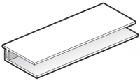 FloPlast White Cladding Top Edge Trim - 2 part - 5m length